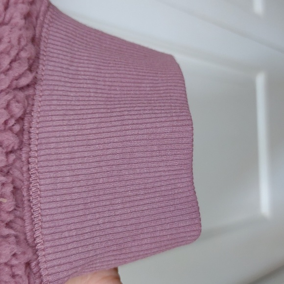 Sonoma Mauve Soft Cozy Sherpa Fleece LS Pullover Henley Hoodie NWT - Picture 6 of 11